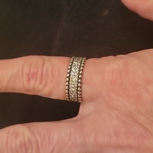 Pandora Beaded pave band ring